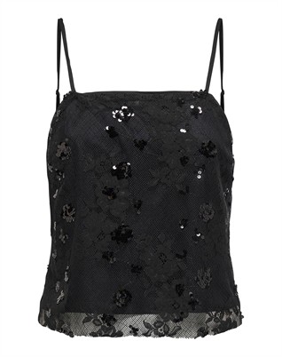 ONLSinna Lace Singlet Top - Black